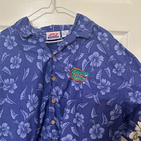 Vintage Spike Sports University of Florida Gators Hawaiian Button Down Shirt - Picture 2 of 5